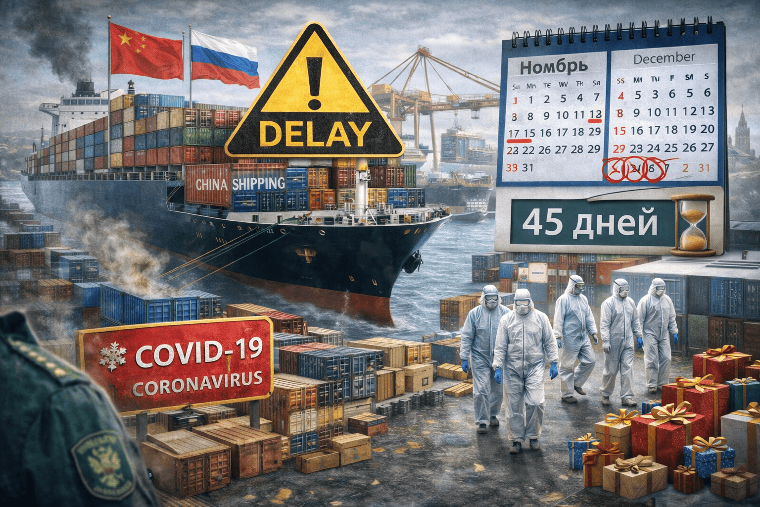 Россиян предупредили о риске остаться без новогодних подарков из Китая