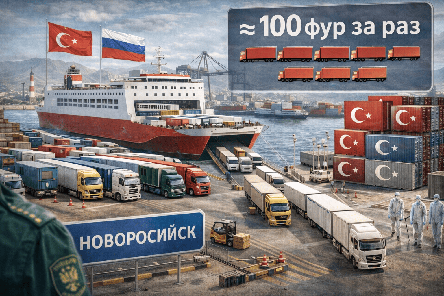 Доставка грузов и карго: морской терминал на юге страны Морской терминал на юге России начнет прием из Турции паромов на 100 фур